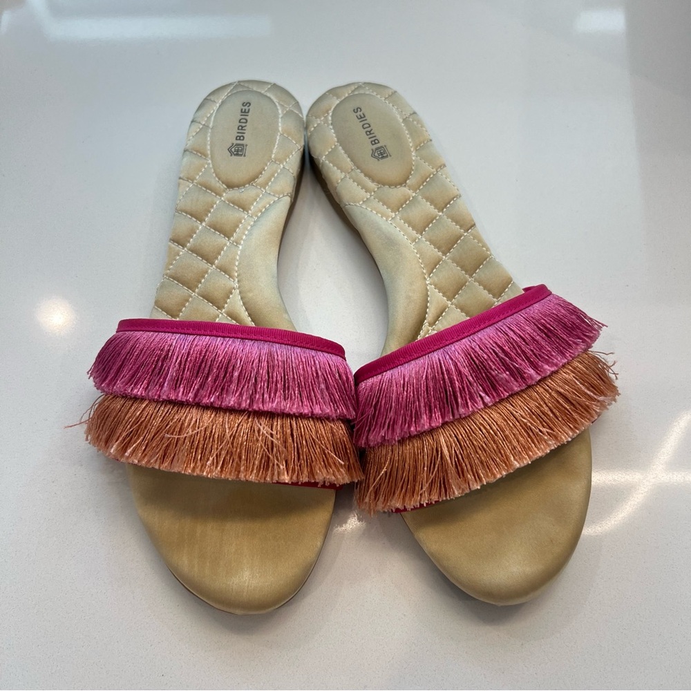 Birdies Slip On Fringe Sandals